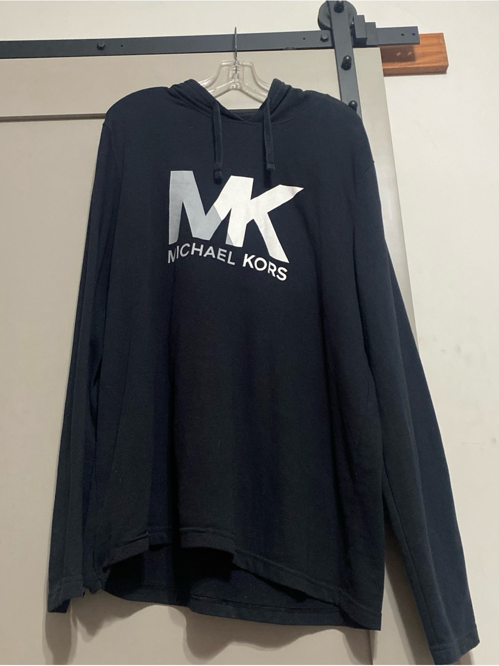 Michael Kors Black Hoodie with White MK Chest Logo